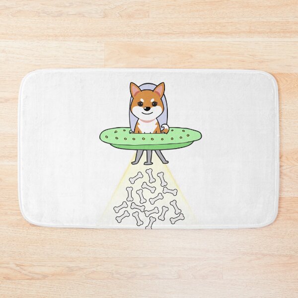 Item preview, Funny orange dog is in a spaceship abducting food designed and sold by Pet Station.