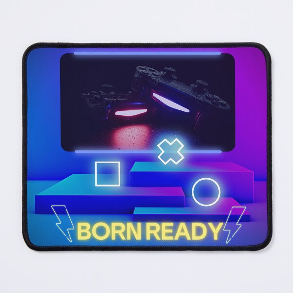 Item preview, Born Ready, Gamer Stuff, joystick, Clothing, Pillow, Tote, Mouse Pad, Desk Mat, Pouche, Laptop Skin, Sleeves, Print, Card, Poster, Mug, Scarve, Acrylic Block, Coaster, Bath Mat, Canva, Sleeveless Top, designed and sold by SpiralStairShop.