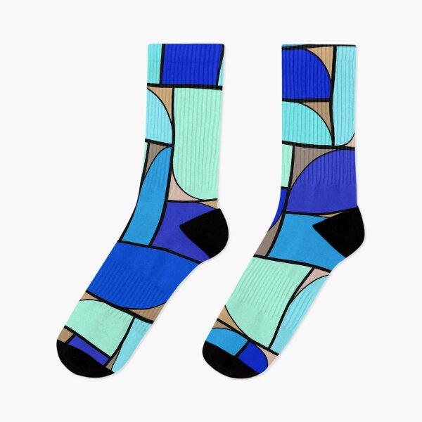 Item preview, Blue and tan curved shapes designed and sold by DaveDanchuk.