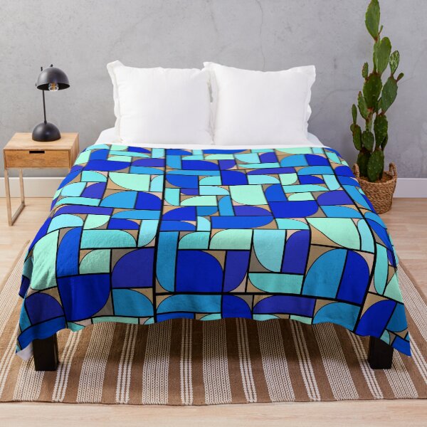Item preview, Blue and tan curved shapes designed and sold by DaveDanchuk.