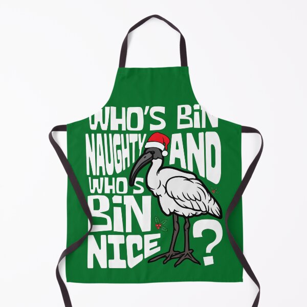 Item preview, Australian White Bin Chicken Christmas Ibis Bird Santa Funny Who's Bin Naughty And Who's Bin Nice Xmas Animal designed and sold by LittleZea.