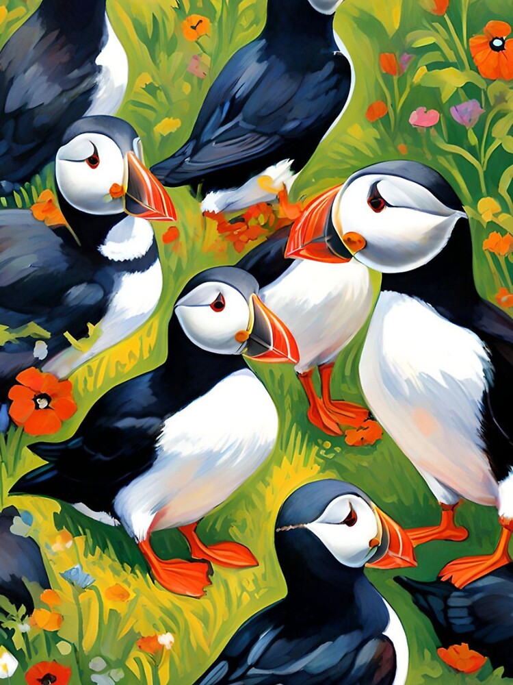 Thumbnail 4 of 4, Samsung Galaxy Phone Case, PUFFINS designed and sold by PIGCASSOSAIART.