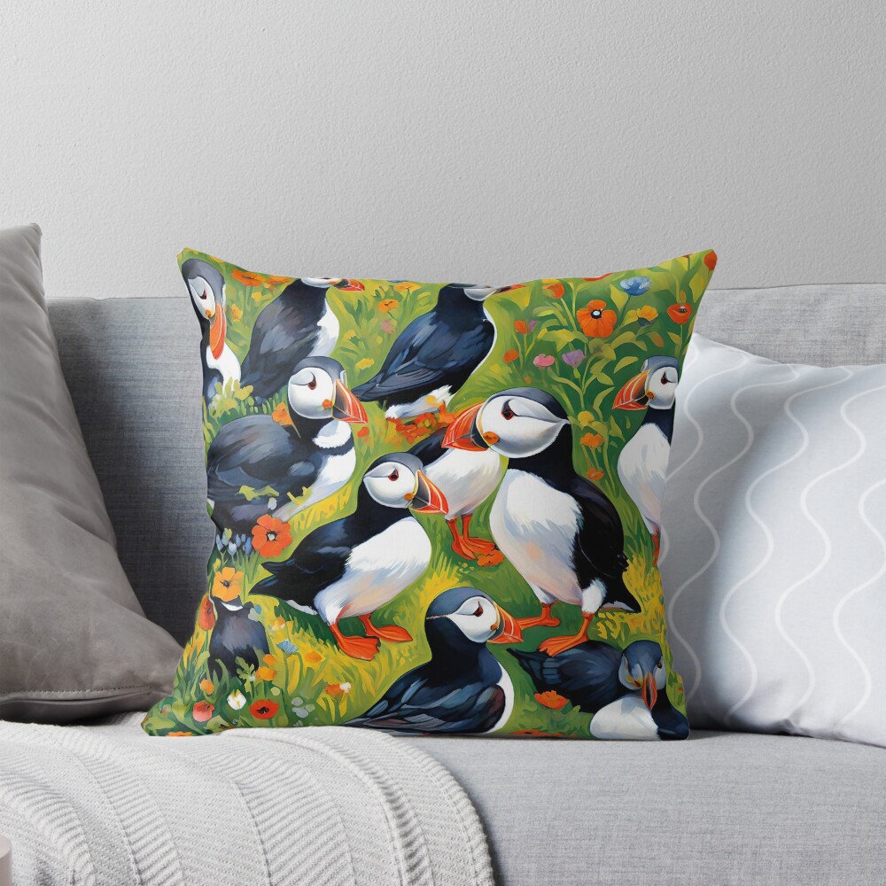 Item preview, Throw Pillow designed and sold by PIGCASSOSAIART.