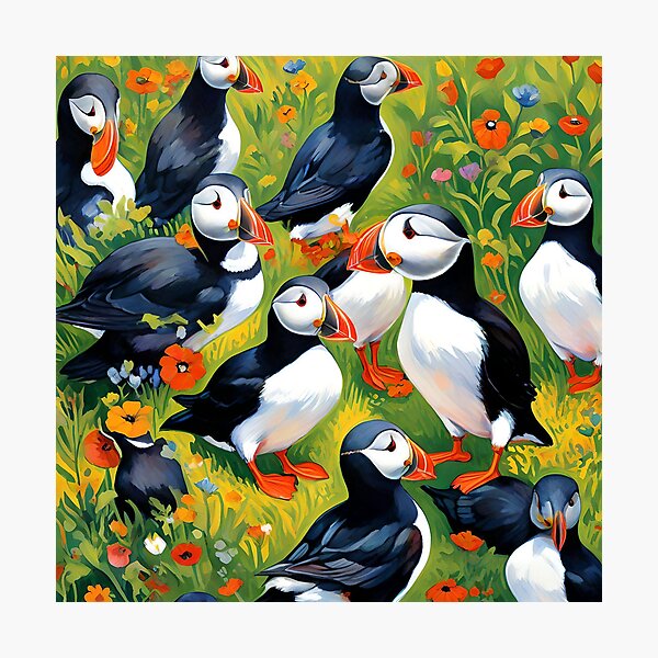 Item preview, PUFFINS  designed and sold by PIGCASSOSAIART.