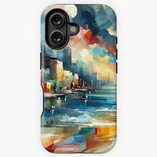 Item preview, Harbor Hues: A Symphony of Skyline and Sea designed and sold by heartyARTworks.