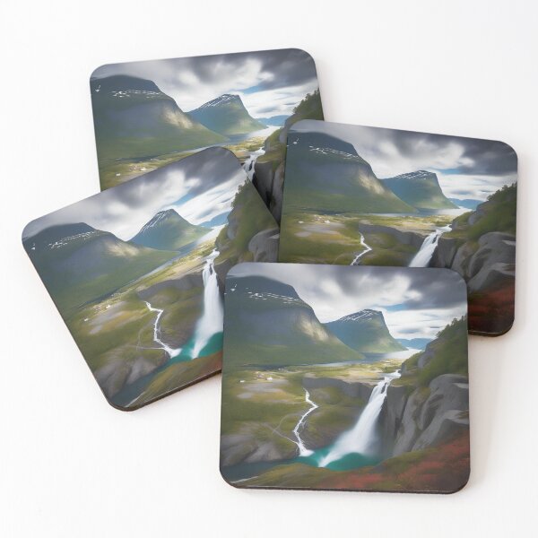 Item preview, SEVEN SISTER FALLS, NORWAY designed and sold by PIGCASSOSAIART.