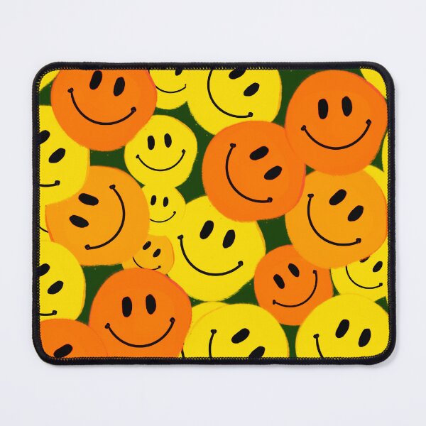 Item preview, Orange and Yellow Smiley Faces - Hand-drawn in a Repeating Pattern designed and sold by Victoria Rose.