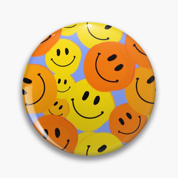 Item preview, Orange and Yellow Smiley Faces - Hand-drawn in a Repeating Pattern on a Purple Background designed and sold by Victoria Rose.