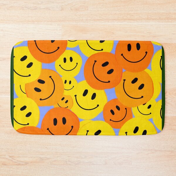 Item preview, Orange and Yellow Smiley Faces - Hand-drawn in a Repeating Pattern on a Purple Background designed and sold by Victoria Rose.