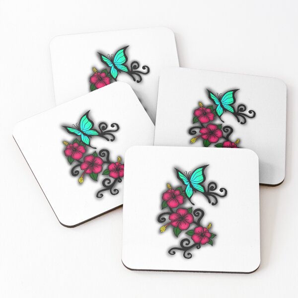 Item preview, 3 Hibiscus and a Butterfly designed and sold by leydalizdesigns.