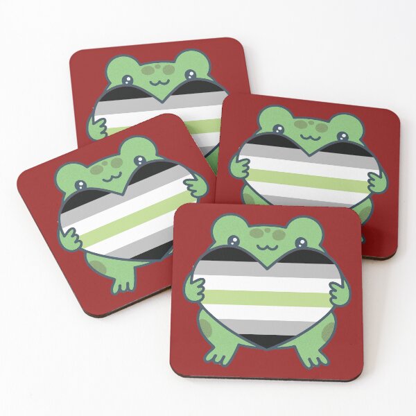 Item preview, Cute Frog holding a heart with Agender Pride Flag Colors , Agender  Design designed and sold by Travelslightly.