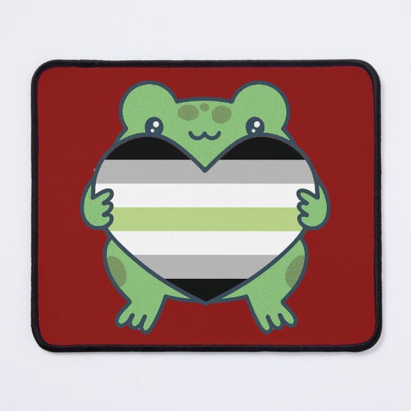 Item preview, Cute Frog holding a heart with Agender Pride Flag Colors , Agender  Design designed and sold by Travelslightly.