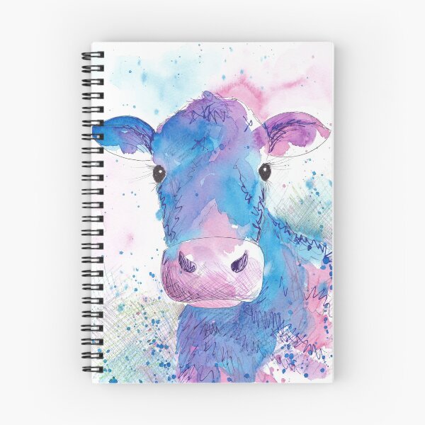 Item preview, Peppermint Art Blue Cow designed and sold by peppermintartrb.