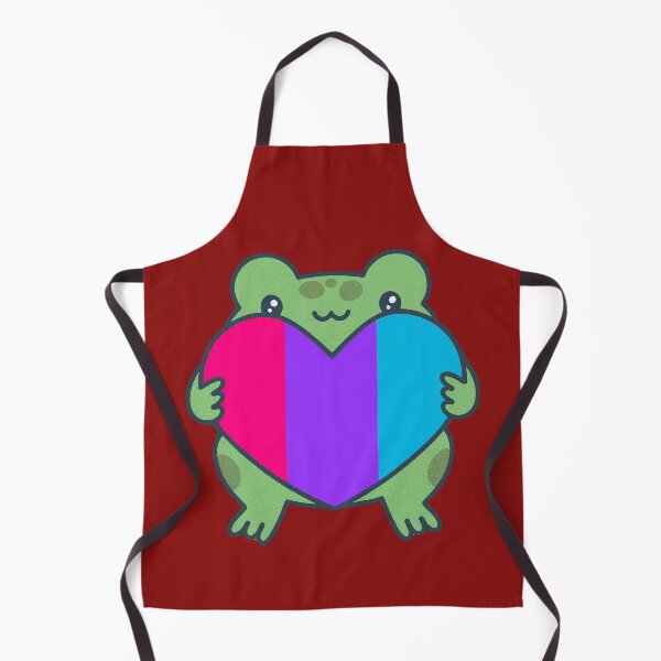 Item preview, Cute Frog holding a heart with Androgynous Pride Flag Colors , Androgynous Design designed and sold by Travelslightly.