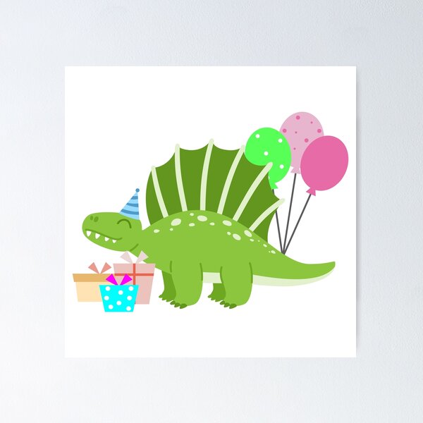 Item preview, Dinosaur Party Birthday, funny cartoon Dino designed and sold by NoeySmiley55.