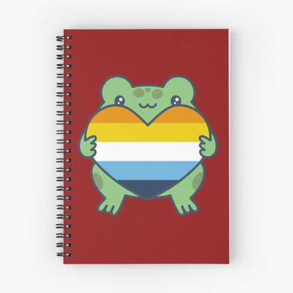 Item preview, Cute Frog holding a heart with AroAce Pride Flag Colors , AroAce  Design designed and sold by Travelslightly.