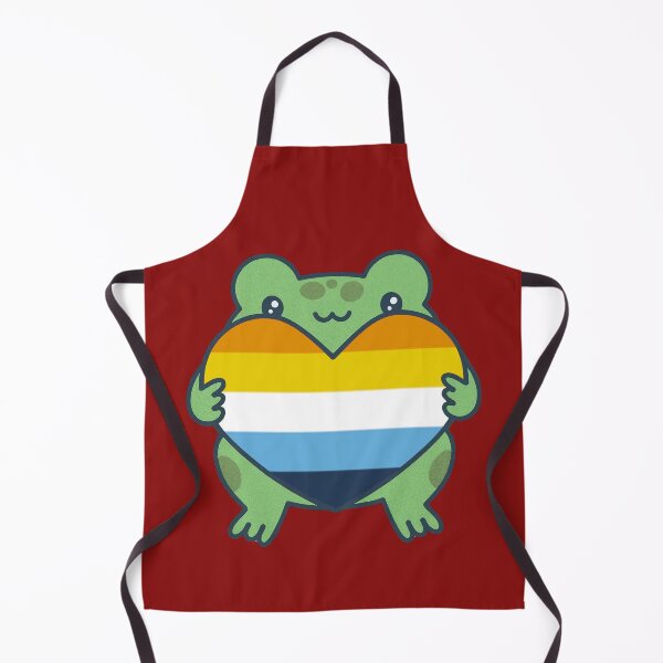 Item preview, Cute Frog holding a heart with AroAce Pride Flag Colors , AroAce  Design designed and sold by Travelslightly.