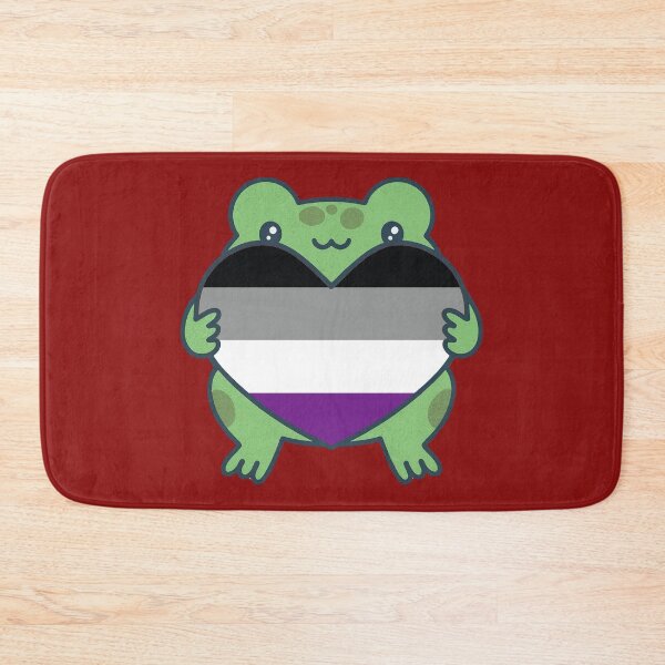 Item preview, Cute Frog holding a heart with Asexual Pride Flag Colors , Asexual  Design designed and sold by Travelslightly.