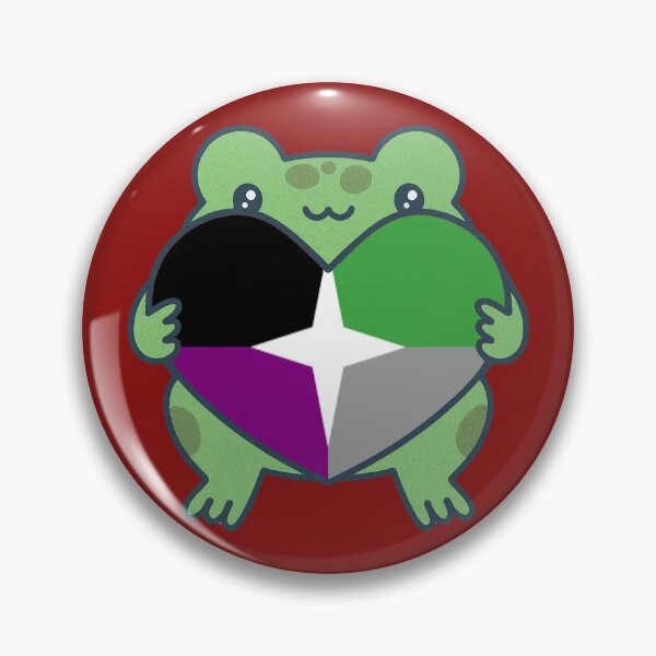 Item preview, Cute Frog holding a heart with Aspec Pride Flag Colors , Aspec  Design designed and sold by Travelslightly.