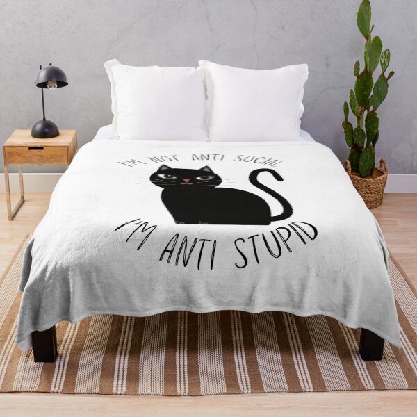 Item preview, Anti Social Black Cat designed and sold by PatternInArt.