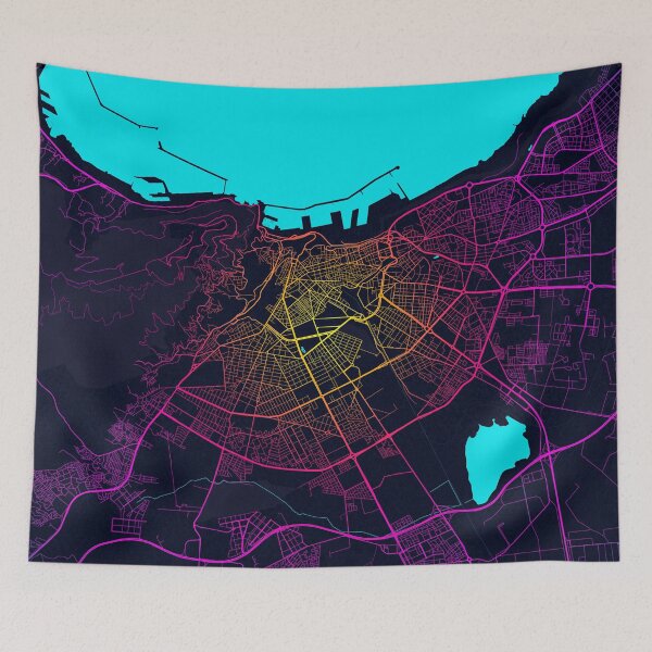 Item preview, Oran City Map of Algeria - Neon designed and sold by deMAP.