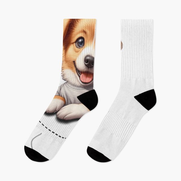 Item preview, Cute kawaii dog in a t shirt pocket Puppy Love designed and sold by najega911.