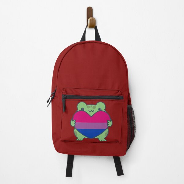 Item preview, Cute Frog holding a heart with Bisexual Pride Flag Colors , Bisexual  Design designed and sold by Travelslightly.