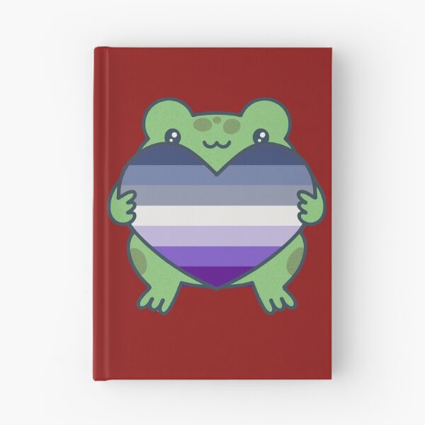 Item preview, Cute Frog holding a heart with Butch Pride Flag Colors , Butch  Design designed and sold by Travelslightly.