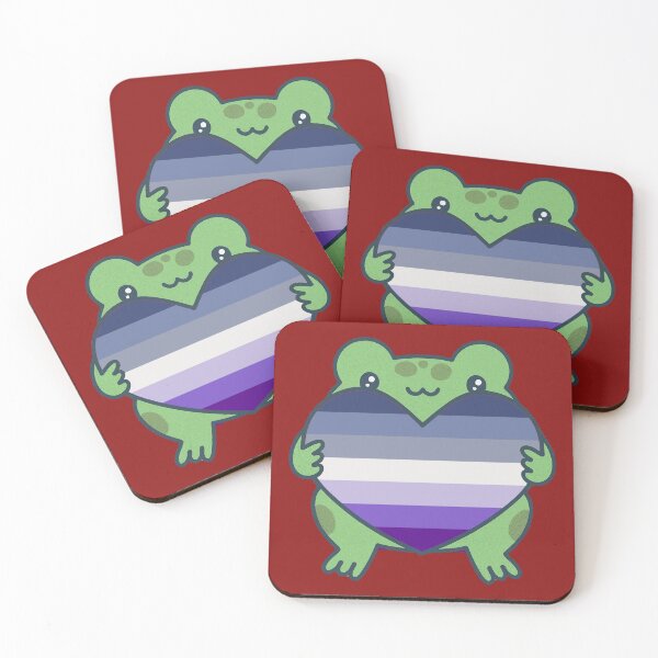 Item preview, Cute Frog holding a heart with Butch Pride Flag Colors , Butch  Design designed and sold by Travelslightly.