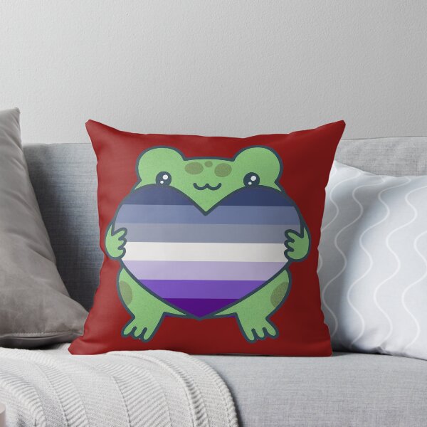 Item preview, Cute Frog holding a heart with Butch Pride Flag Colors , Butch  Design designed and sold by Travelslightly.