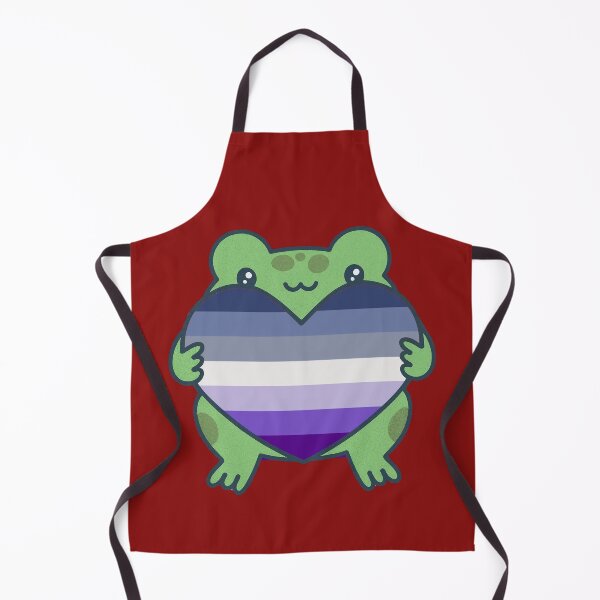 Item preview, Cute Frog holding a heart with Butch Pride Flag Colors , Butch Design designed and sold by Travelslightly.