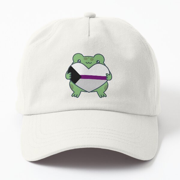 Artikel-Vorschau von Niedlicher Frosch, der ein Herz in den Farben der Demisexual Pride Flag hält, Demisexual Design, designt und verkauft von Travelslightly.