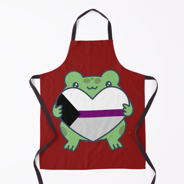 Item preview, Cute Frog holding a heart with Demisexual Pride Flag Colors , Demisexual Design designed and sold by Travelslightly.