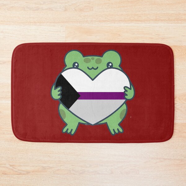 Item preview, Cute Frog holding a heart with Demisexual Pride Flag Colors , Demisexual Design designed and sold by Travelslightly.