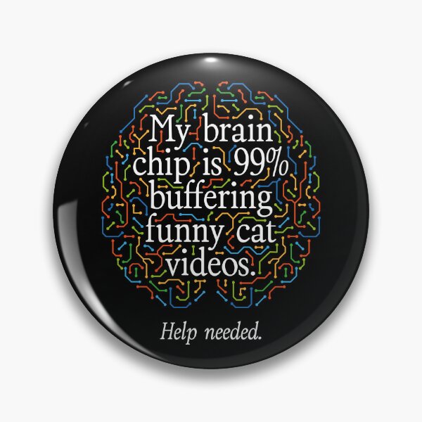 Item preview, Cat Videos Brain Chip Funny designed and sold by Geek Updated.