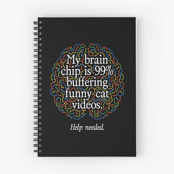 Item preview, Cat Videos Brain Chip Funny designed and sold by Geek Updated.