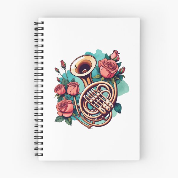 Item preview, Watercolor French Horn and Roses designed and sold by NiftyWrx.