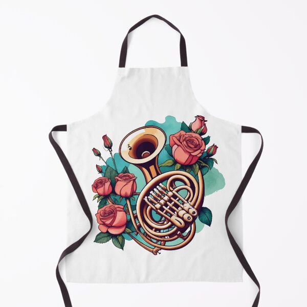 Item preview, Watercolor French Horn and Roses designed and sold by NiftyWrx.