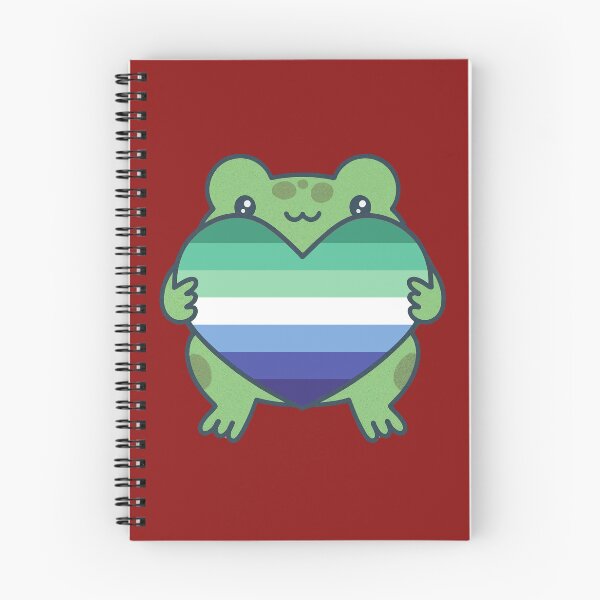 Item preview, Cute Frog holding a heart with Gay MLM Pride Flag Colors , MLM Design designed and sold by Travelslightly.