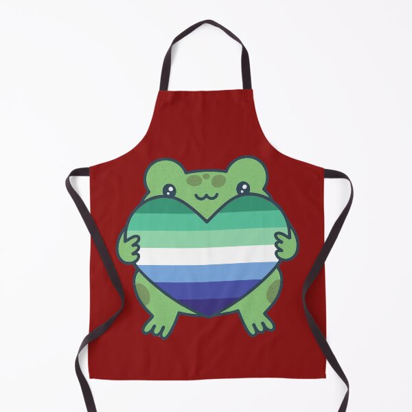 Item preview, Cute Frog holding a heart with Gay MLM Pride Flag Colors , MLM Design designed and sold by Travelslightly.