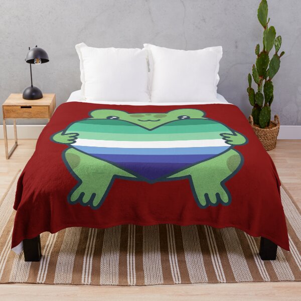 Item preview, Cute Frog holding a heart with Gay MLM Pride Flag Colors , MLM Design designed and sold by Travelslightly.