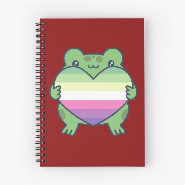 Item preview, Cute Frog holding a heart with Genderfae Pride Flag Colors , Genderdoe Design, fae faer genderfaunet  designed and sold by Travelslightly.