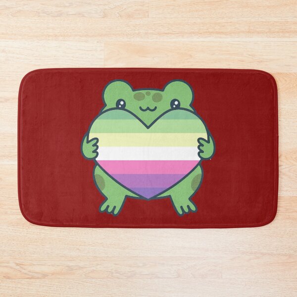 Item preview, Cute Frog holding a heart with Genderfae Pride Flag Colors , Genderdoe Design, fae faer genderfaunet  designed and sold by Travelslightly.