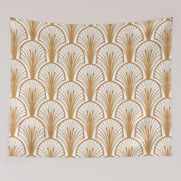 Item preview, Art Deco Vintage Fan Style Gold designed and sold by SloganExpress.