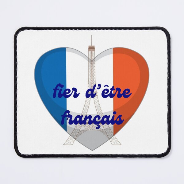 Item preview, Eiffel Tower tricolor heart Proud to be French designed and sold by Résistance Française.
