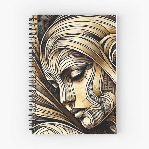 Item preview, Elegant Art Deco Inspired Woman Sticker – Vintage Style, Intricate Lines, and Graceful Beauty for Laptops, Planners, and Gifts designed and sold by AlphaPODMonkey.