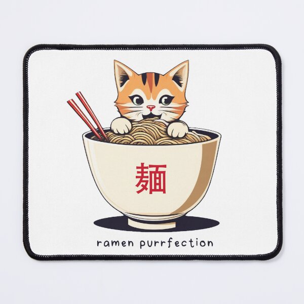 Item preview, Cute Kitty Funny Ramen Bowl: Ramen Purrfection designed and sold by DreamCraze.