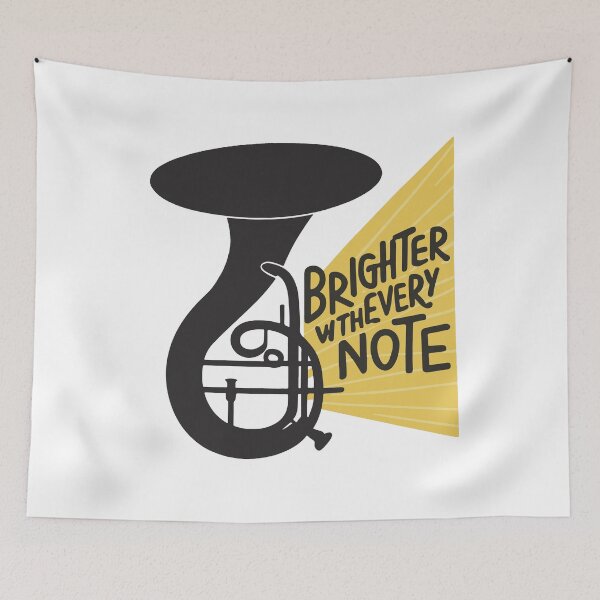 Item preview, Brighter with Every Note - Sousaphone Silhouette designed and sold by NiftyWrx.