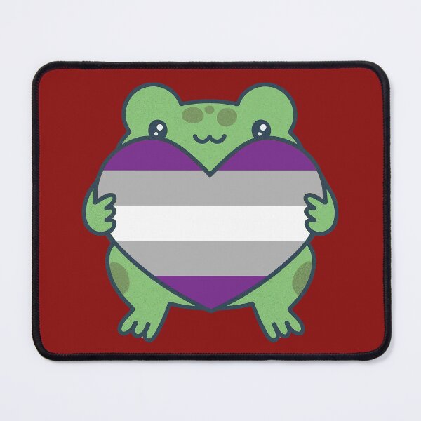 Item preview, Cute Frog holding a heart with Graysexual Pride Flag Colors , Greysexual Design designed and sold by Travelslightly.