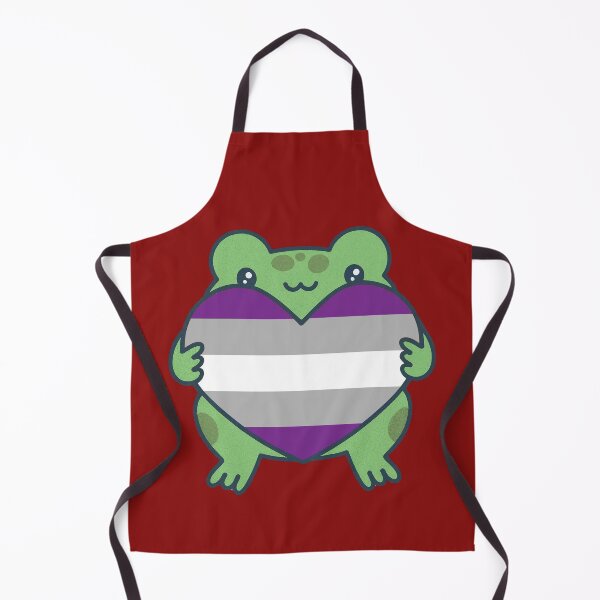 Item preview, Cute Frog holding a heart with Graysexual Pride Flag Colors , Greysexual Design designed and sold by Travelslightly.